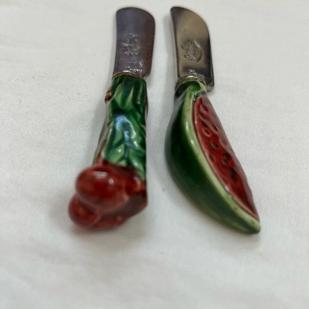 Goodfriend Spreaders Knife Cheese Server Spatula (2) Watermelon & Leaf